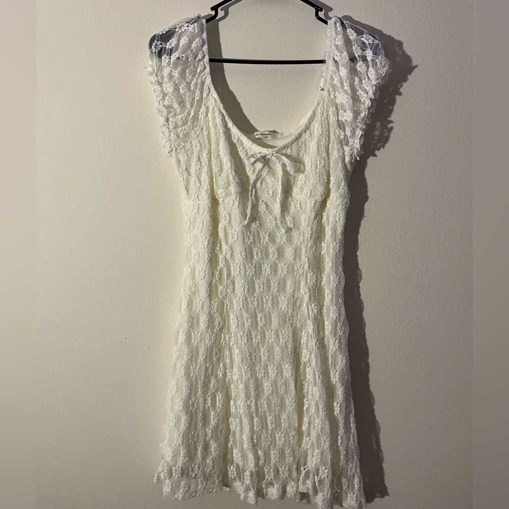 White Lace Mini Dress